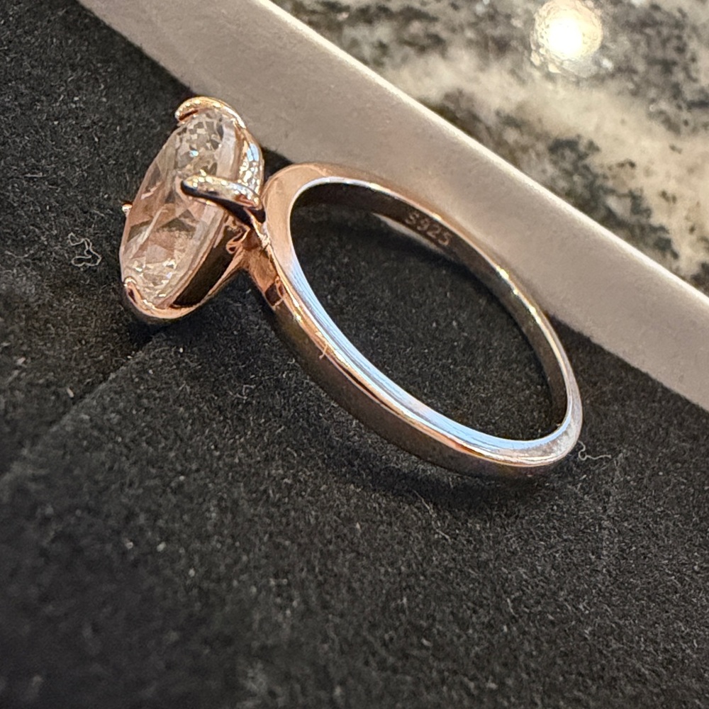 3CT Oval Cut Solitaire Ring 8 - Picture 13 of 13